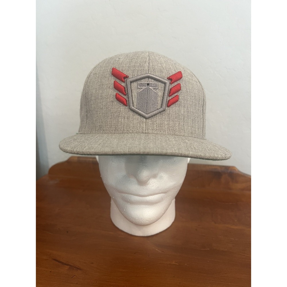 Vital 4U Energy Snapback Hat Gray Embroidered Logo On Front Structured Wool Cap